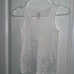 Wonder Nation Ribbed White Tank Top
